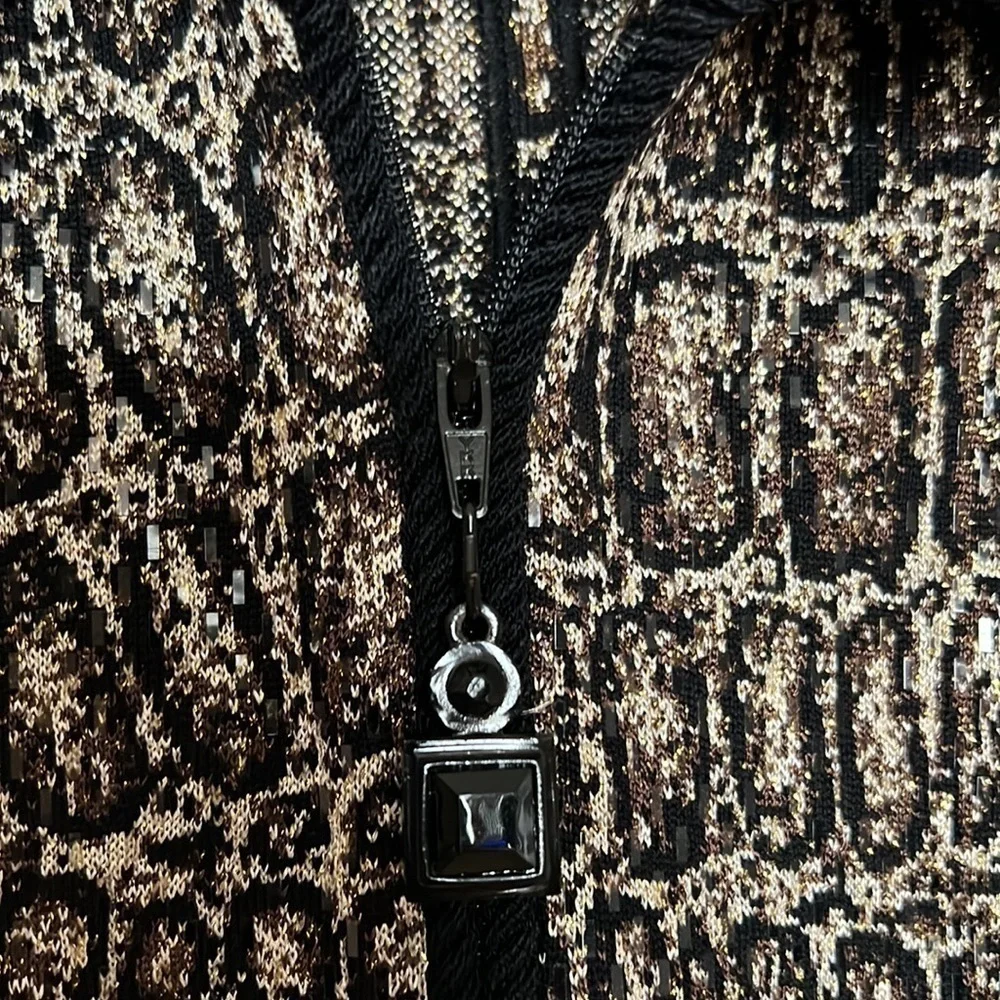 St. John Evening Jacket Paillettes
Wool Blend Printed Full Zip Women's s… - Picture 4 of 10